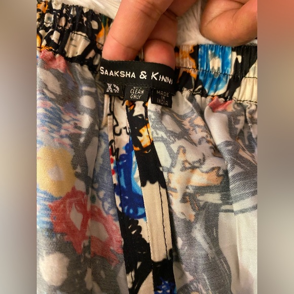 Saaksha & Kinni Blue Printed Mirror Trousers XS - Picture 14 of 16